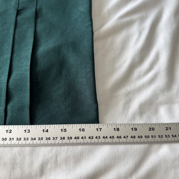 Bantry Bay by Leboff Vintage Pencil Knee‎ Skirt Green Small Front Hem Pleats - Picture 11 of 12